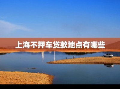 上海不押车贷款地点有哪些