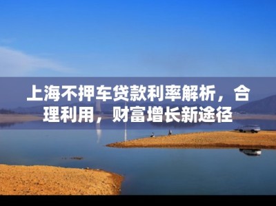 急用钱在上海的解决之道